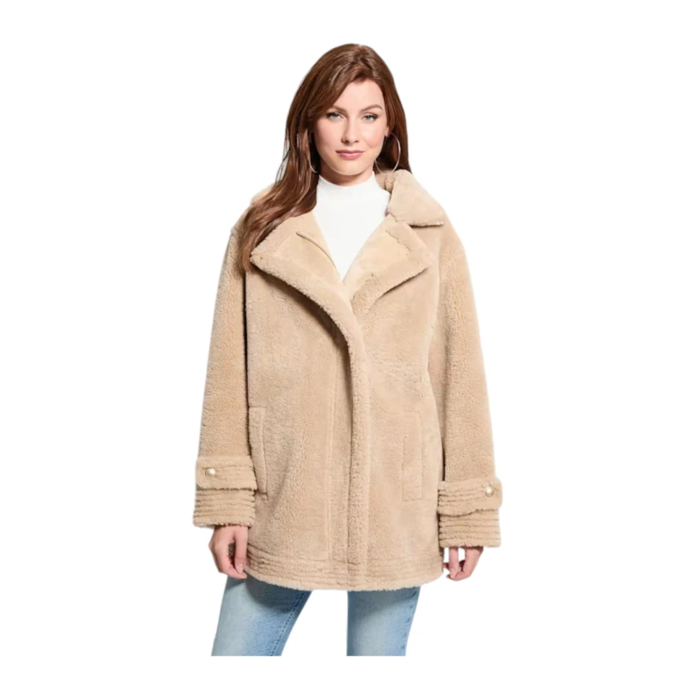 Guess Stijlvolle Jas voor Mannen en Vrouwen Beige Dames