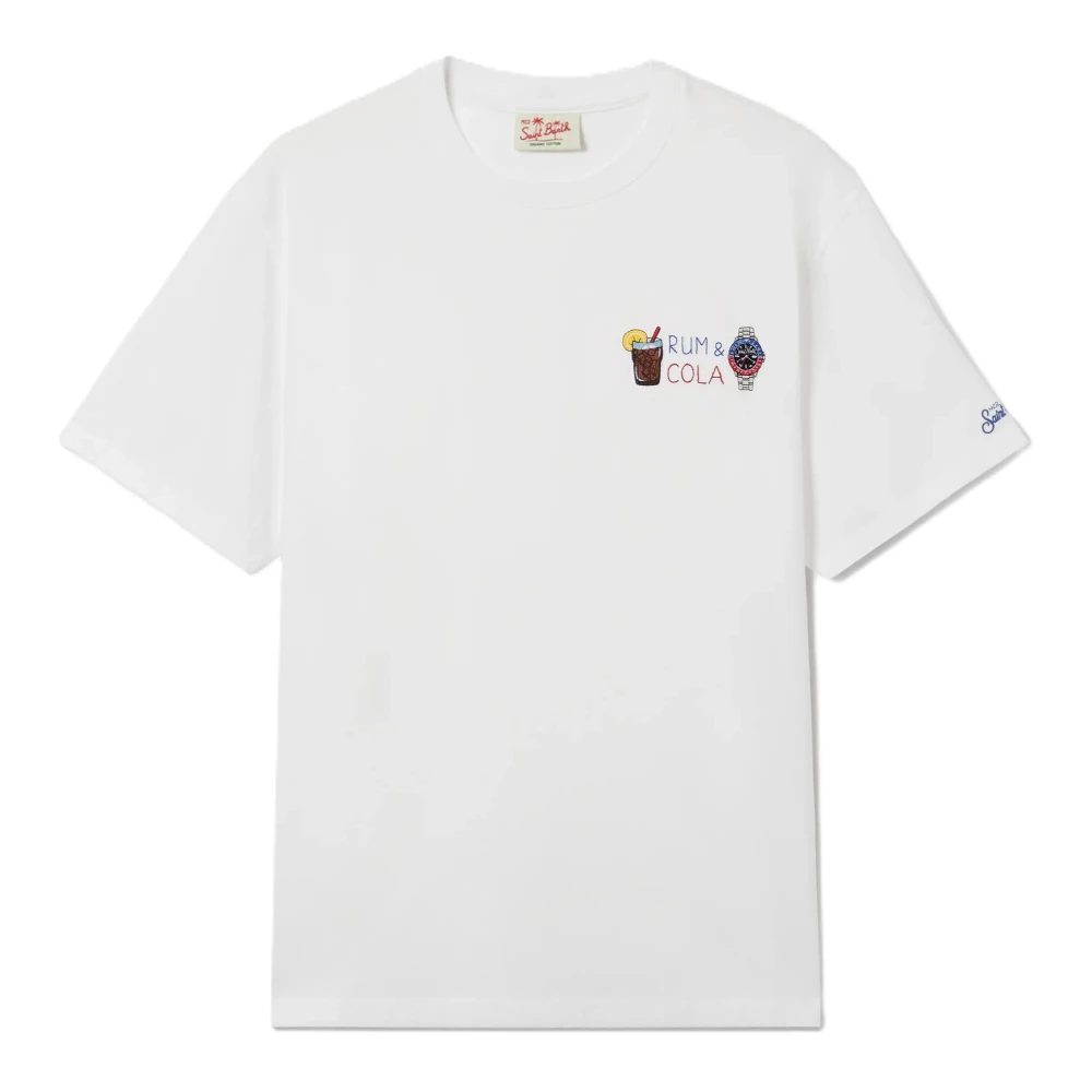 Mc2 Saint Barth Men's White Portofino Man T-Shirt, T-Shirts, Xl, Tops