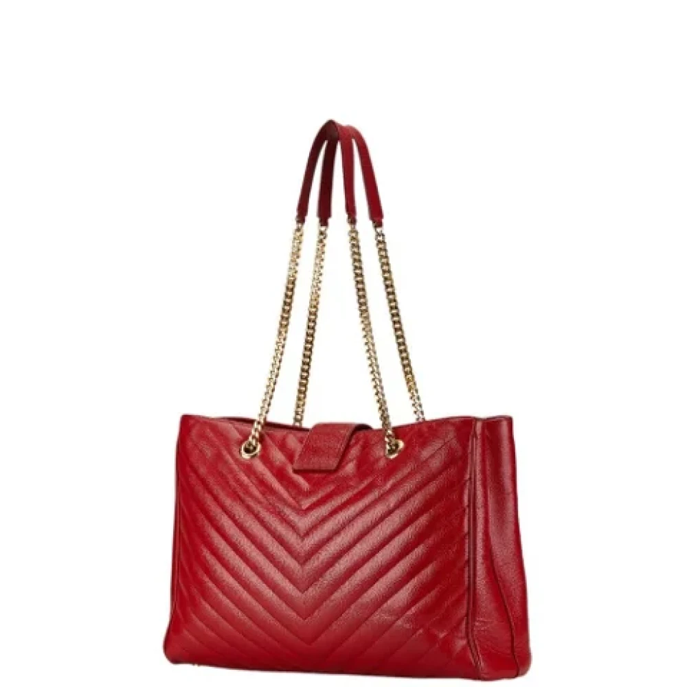 Saint Laurent Vintage Pre-owned Leather shoulder-bags Red Dames