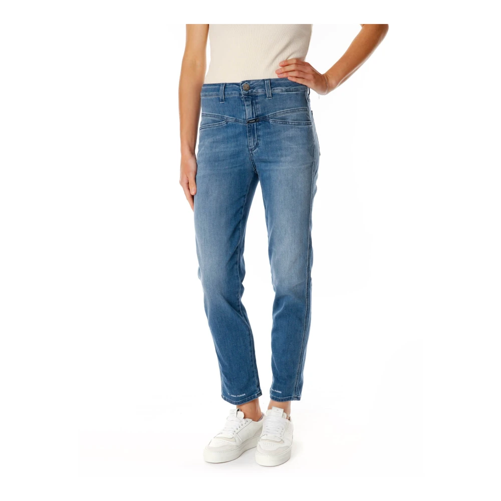Closed Hoge Taille Tapered Fit Jeans Blue Dames