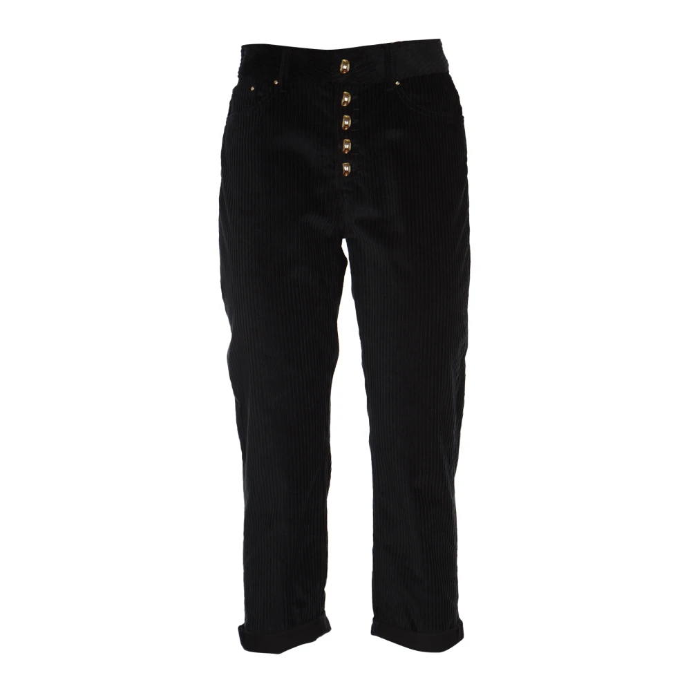 Dondup Women's Black Cropped Trousers