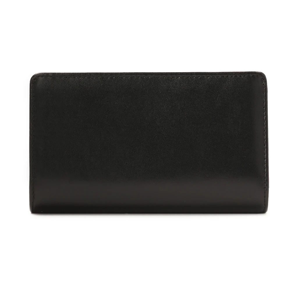 Kazar Zwarte leren portemonnee met rood interieur Black Dames