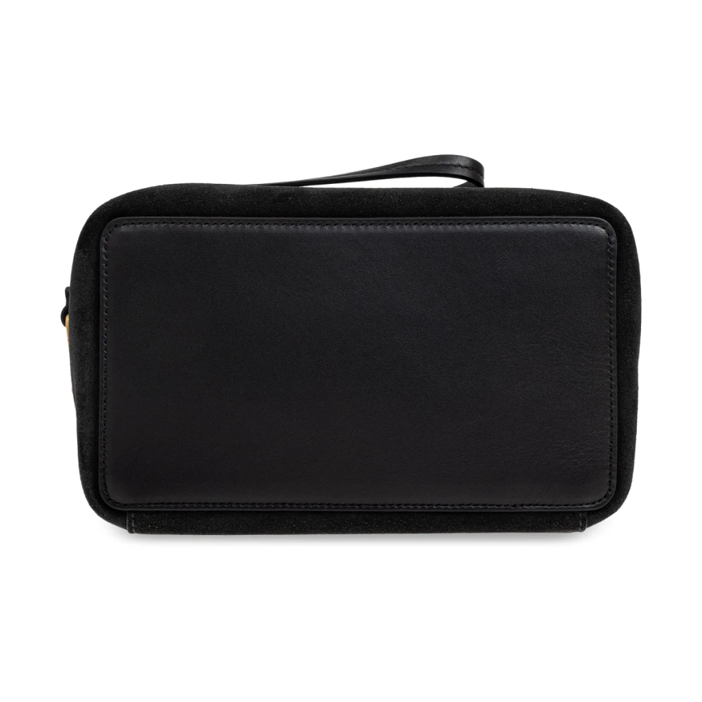Giorgio Armani Leren cosmetische tas Black Heren