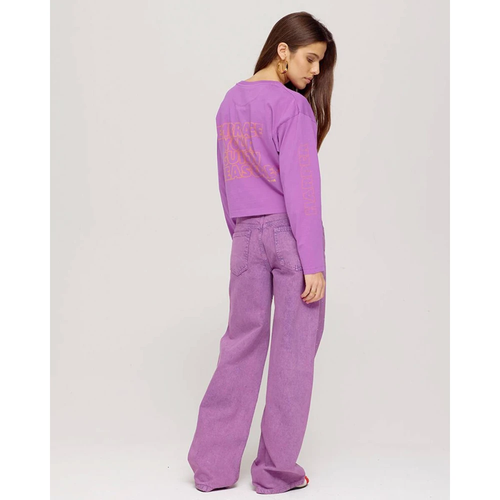 Harper & Yve Lange Mouw Top Embrace Stijl Purple Dames