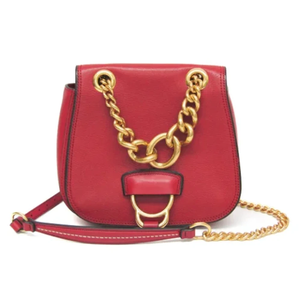Miu Pre-owned Leather shoulder-bags Red Dames