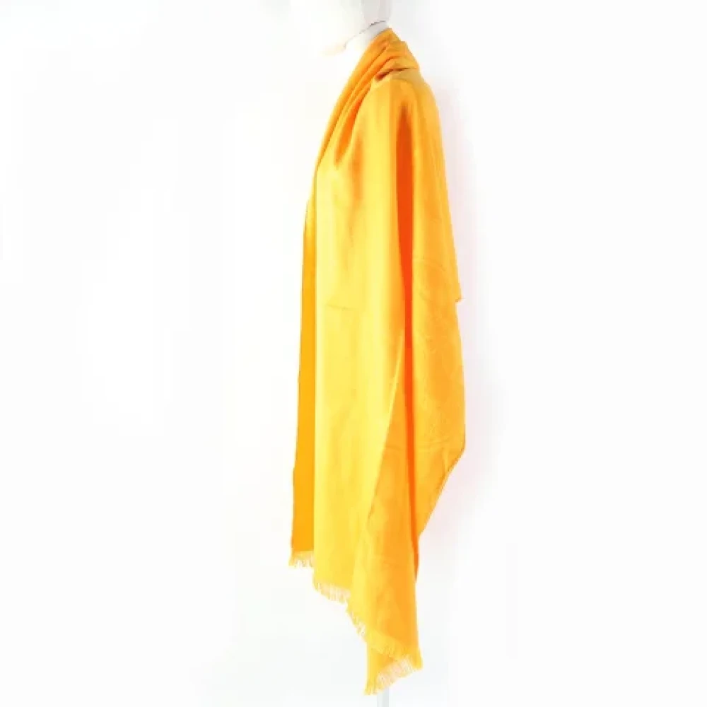 Hermès Vintage Pre-owned Cashmere scarves Orange Dames