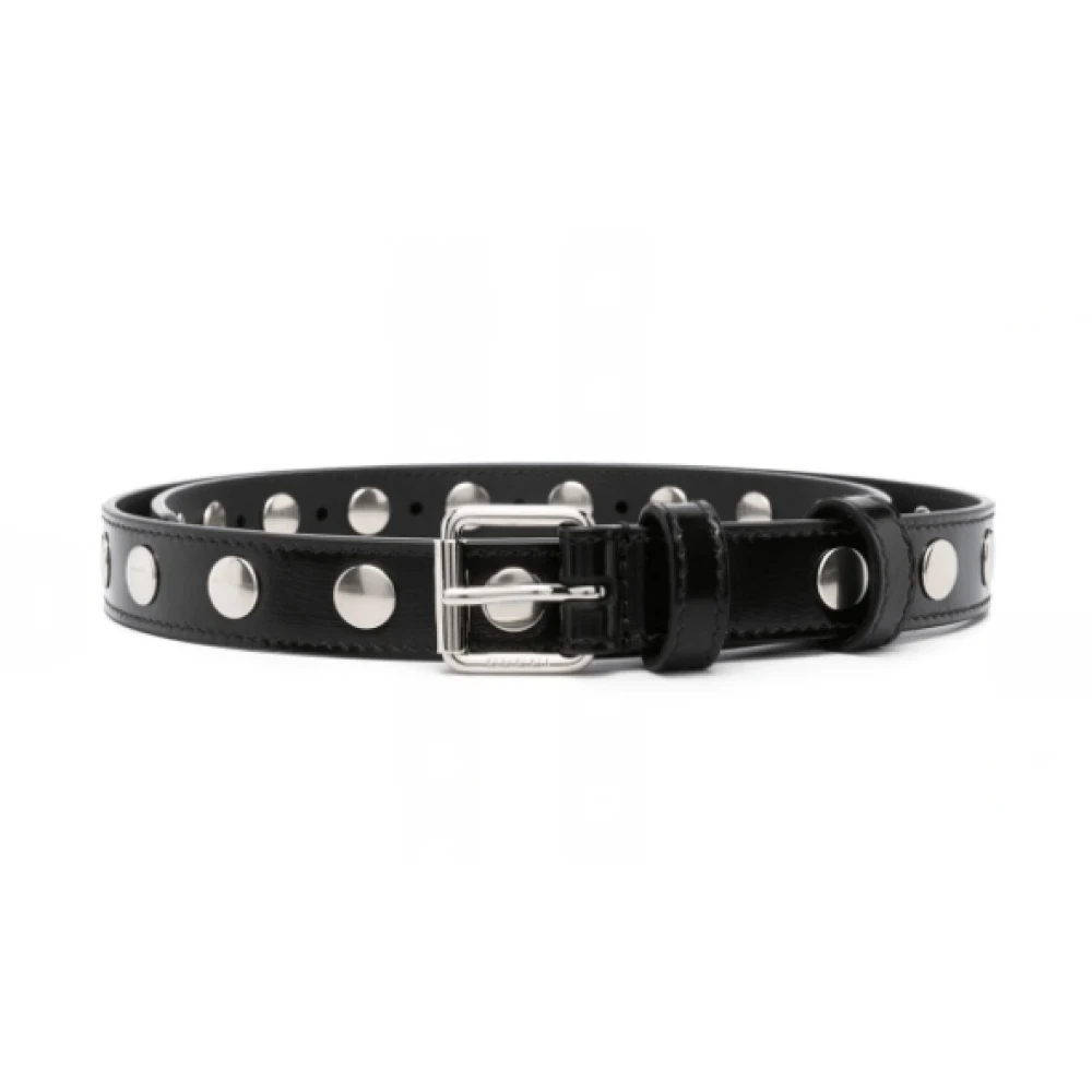 Gucci Riem met Studs en Gesp Black Dames