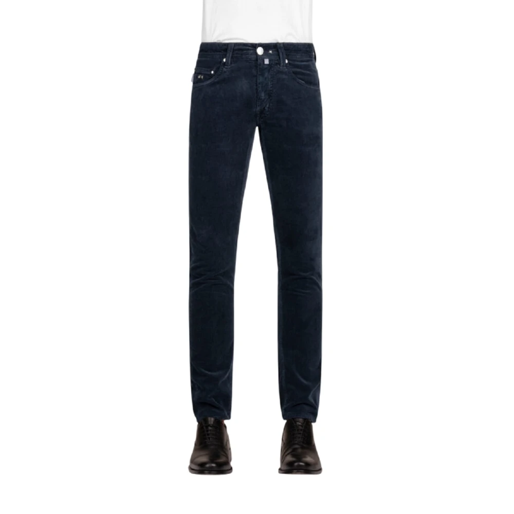 Tramarossa Blauwe Fluwelen Broek Aw24 Blue Heren