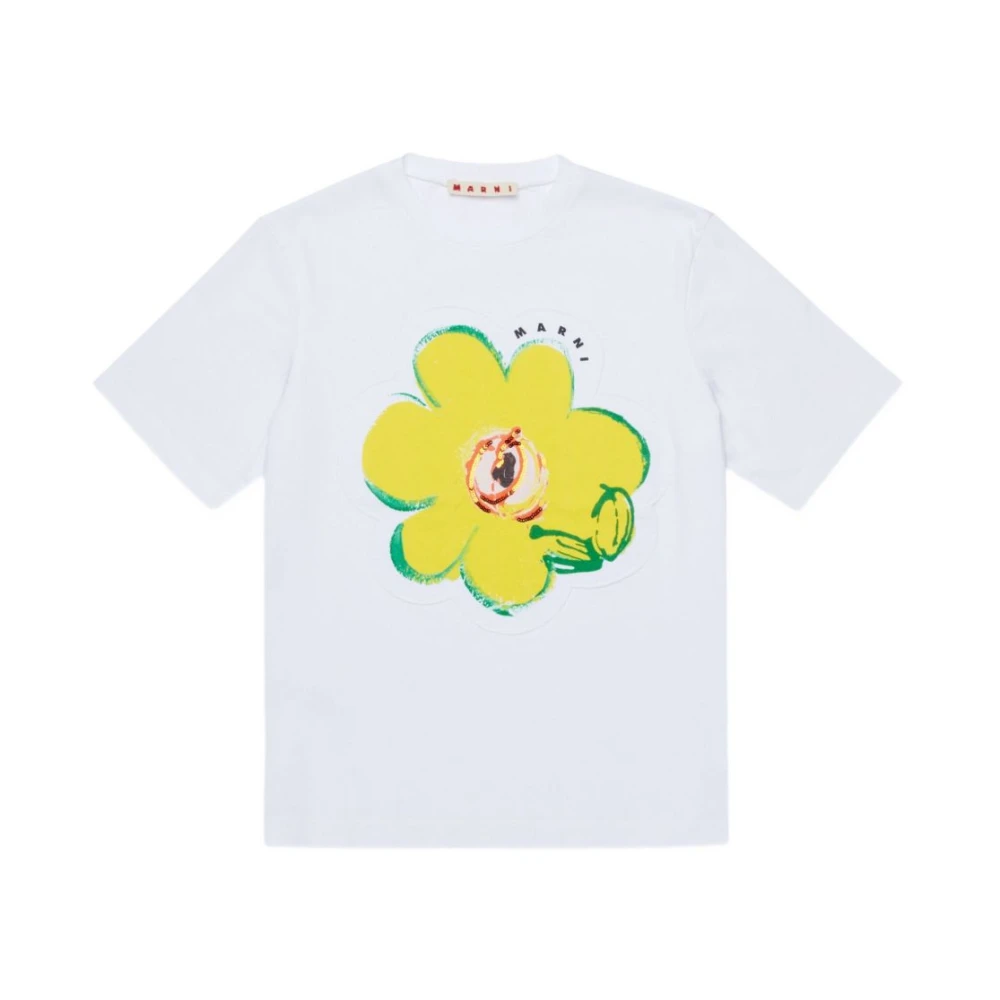 Marni Girls White Kids Short Sleeve T-Shirts, 12 Y, T-Shirts