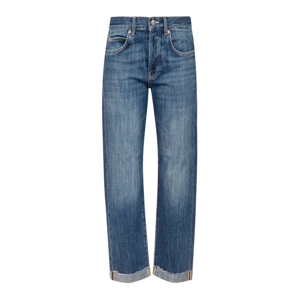 Roy Roger's Hoge Taille Straight Leg Jeans Blue Dames