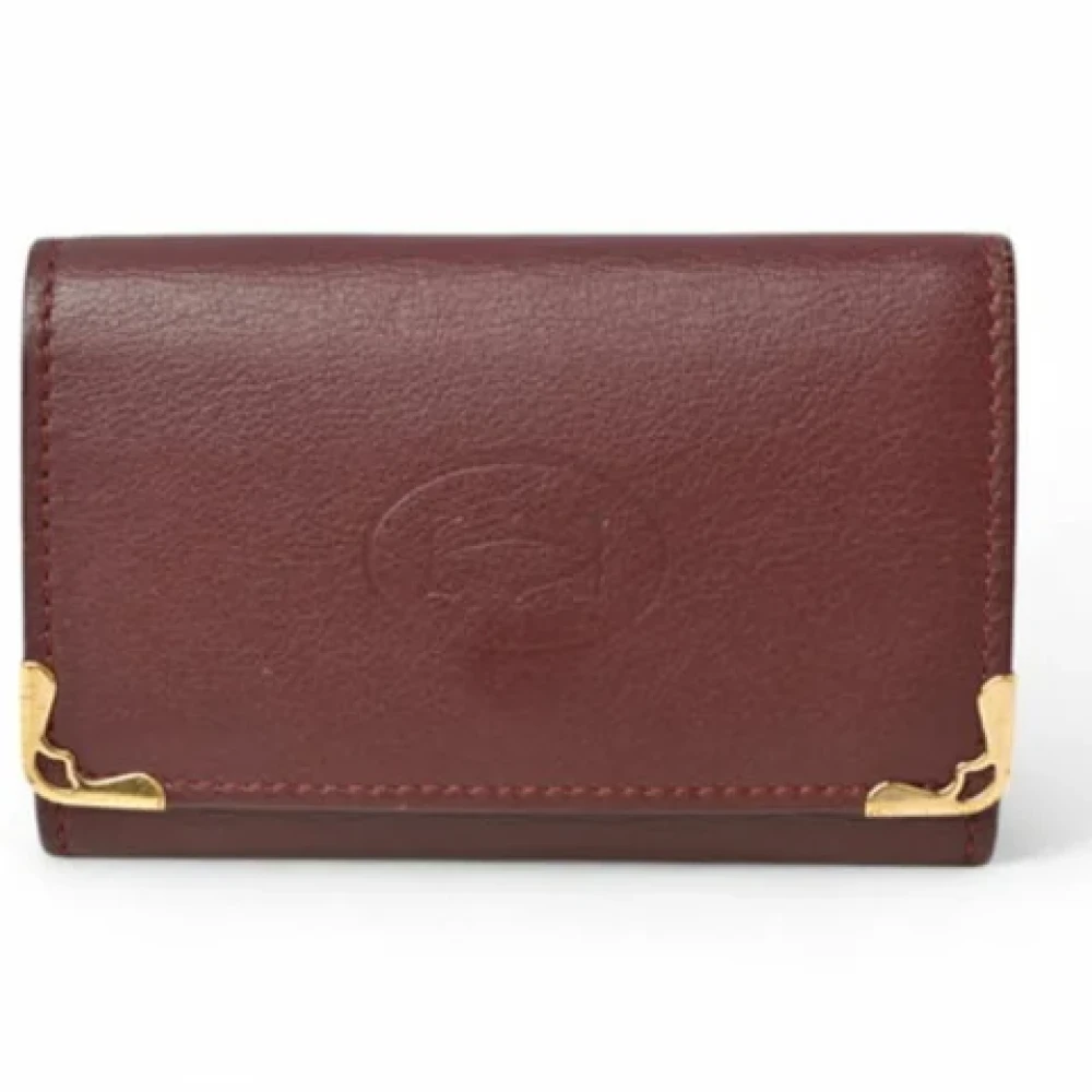 Cartier Vintage Pre-owned Leather key-holders Red Unisex