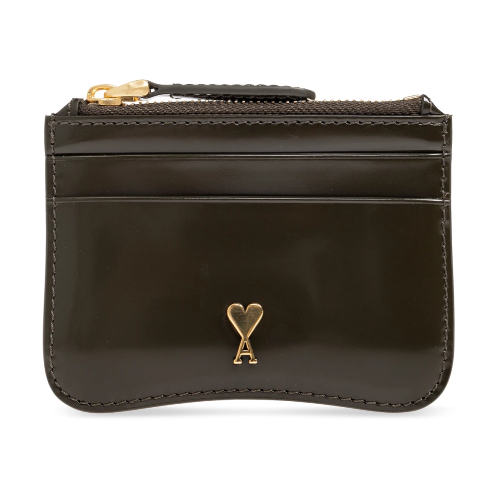 Ami Paris Unisex Verde Paris Paris Zipped Card Holder
