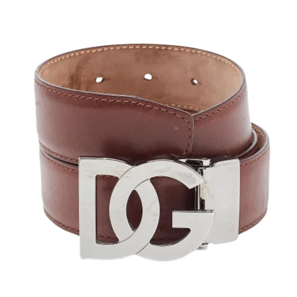 Dolce & Gabbana Pre-owned Leather belts Brown Dames