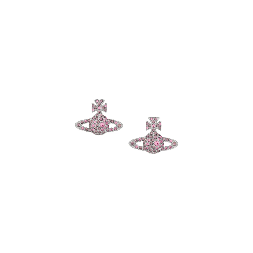 Vivienne Westwood Pink Grace Bas Relief Stud Earrings - Female - Earrings - One Size - Accessories