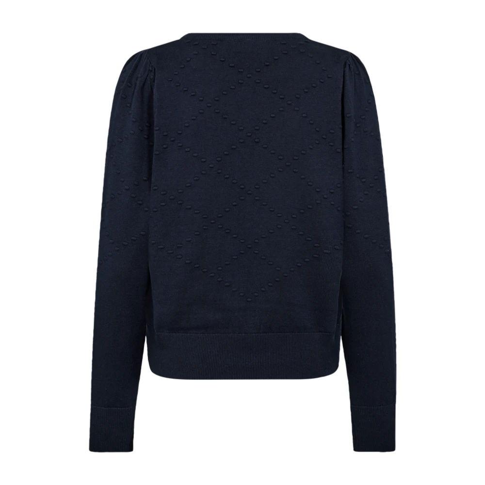 Freequent Navy Gebreide Trui Casual Elegant Blue Dames