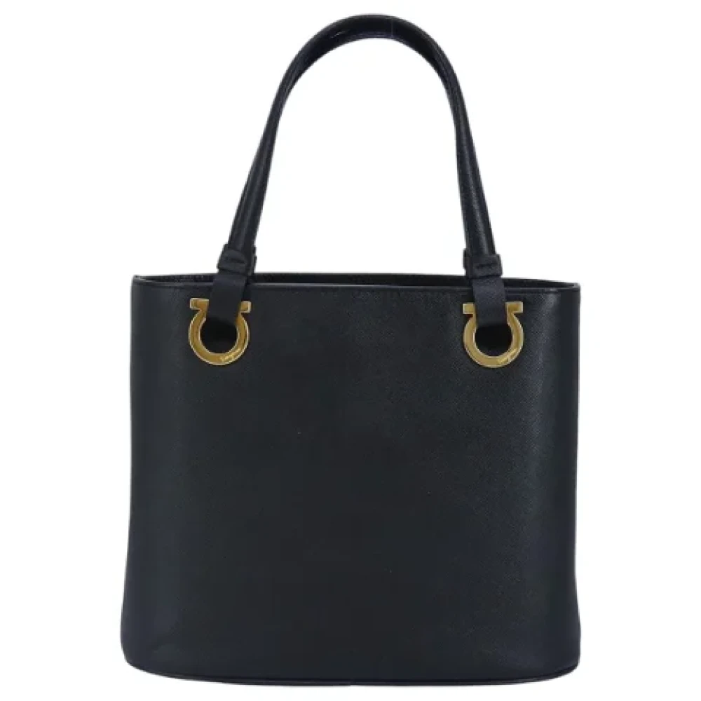 Salvatore Ferragamo Pre-owned Leather handbags Black Dames