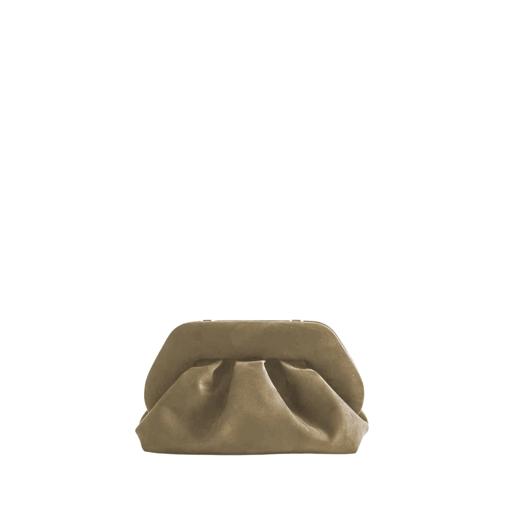 Themoirè Women's Beige Bios Suede Clutch