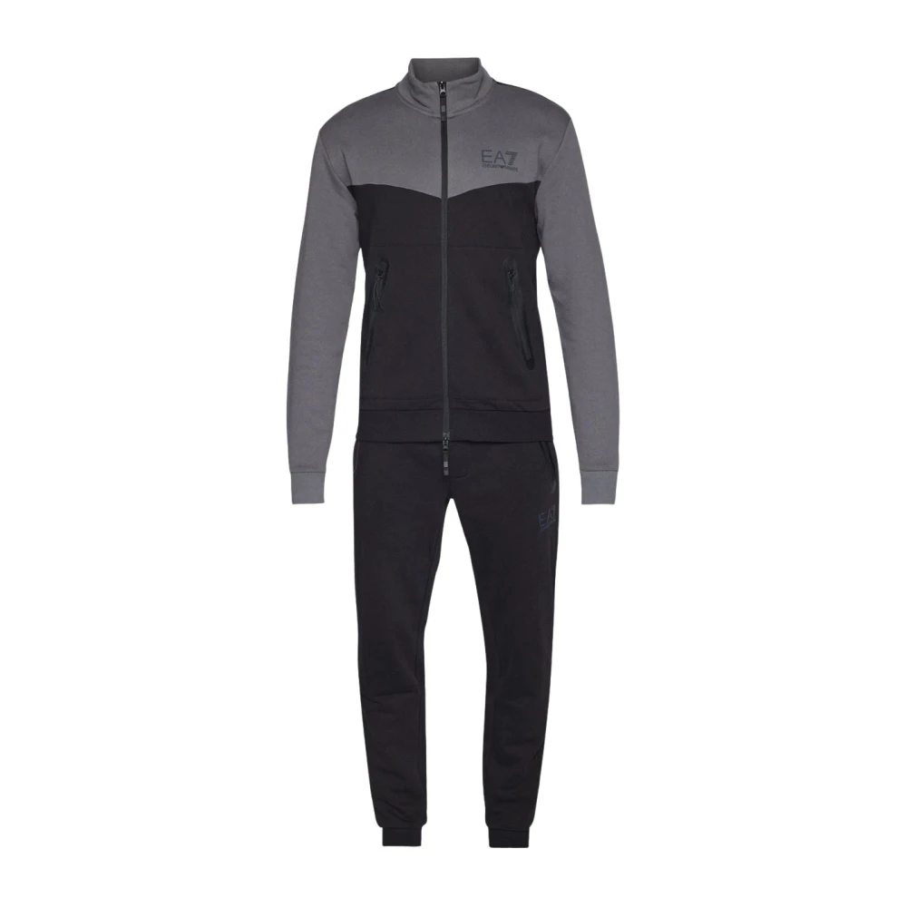Emporio Armani EA7 Zwart Rits Logo Jurk Set Black Heren