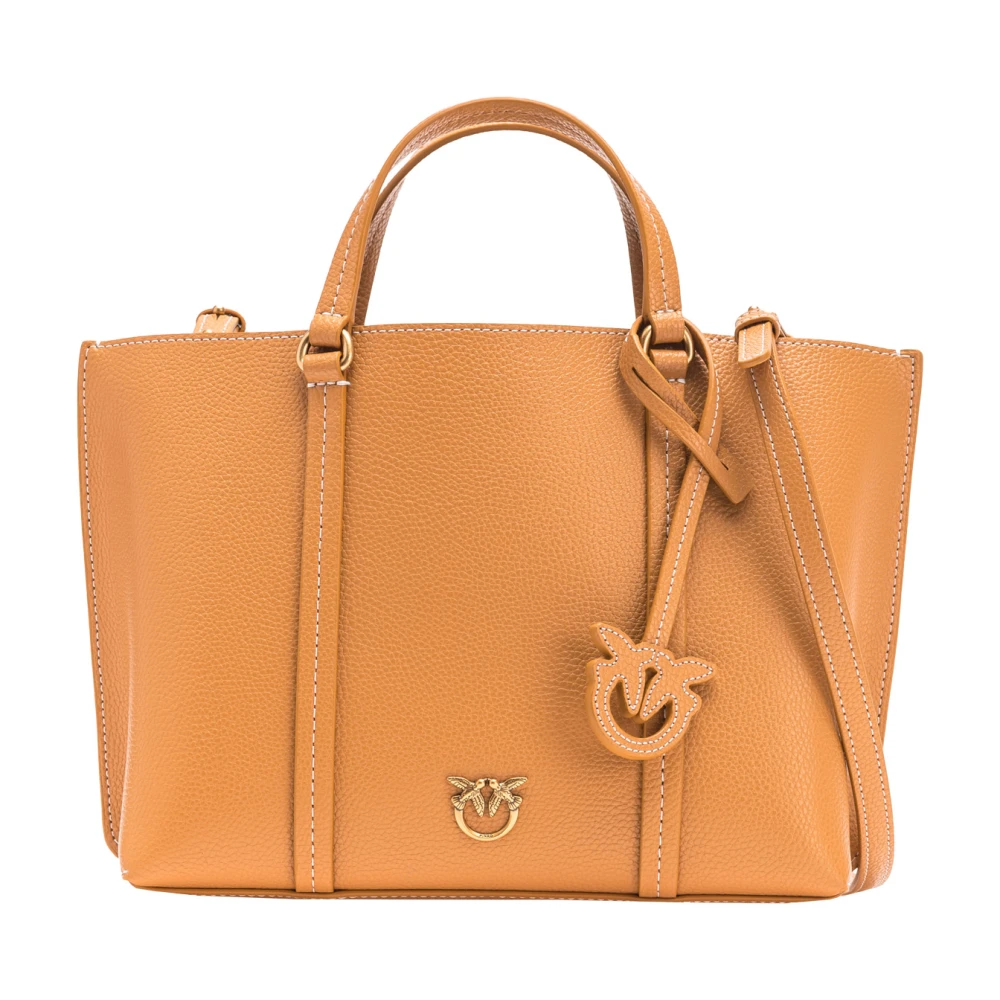 pinko Klassieke Shopper Tas van Bottalato Leer Brown Dames