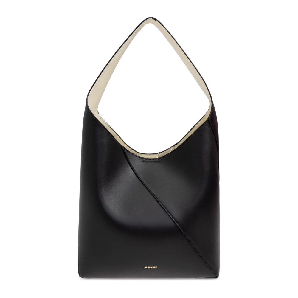 Jil Sander Schoudertas Vertigo Hobo Medium Black Dames