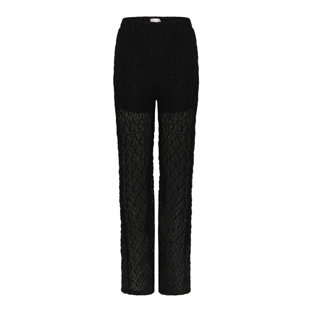 Cream Kanten broek in Pitch Black Dames