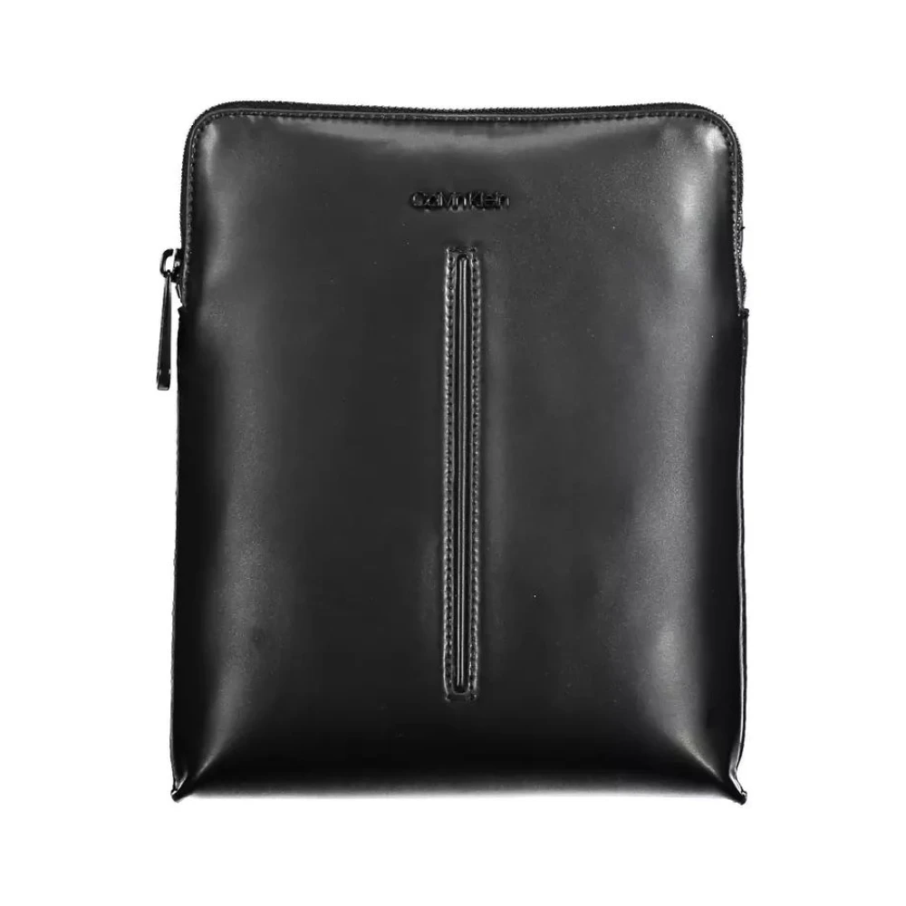 Calvin Klein Men's Black Cross Body Messenger, One Size, Polyester Shoulder Bag