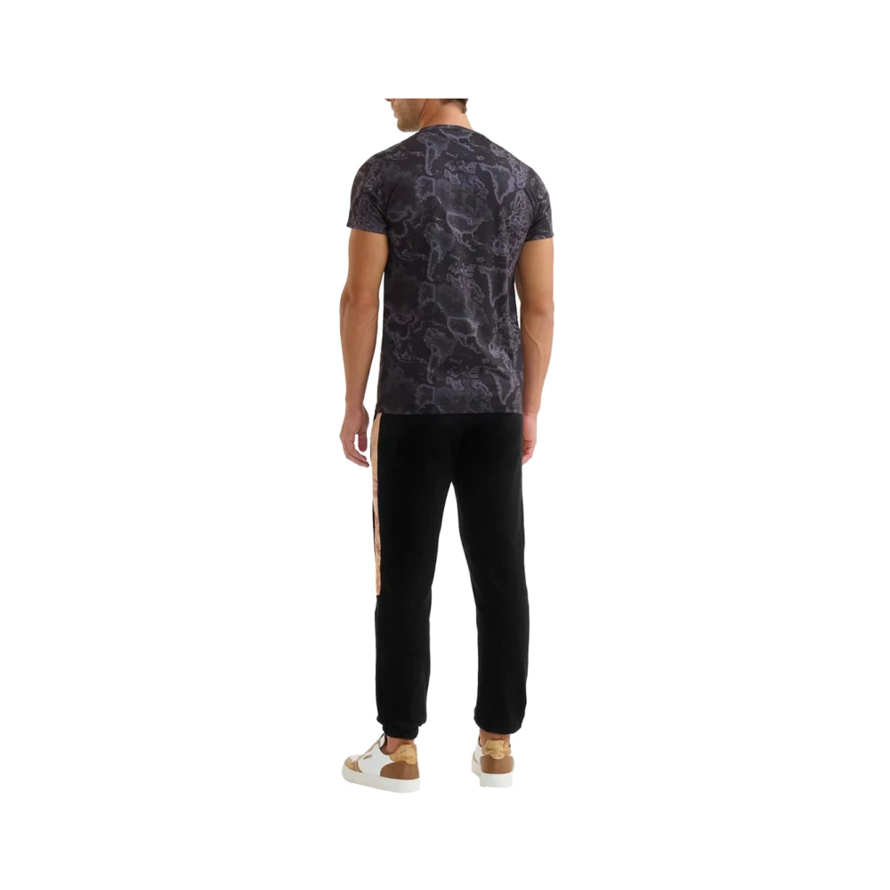 Alviero Martini 1a Classe Zwarte T-shirts en Polos Black Heren