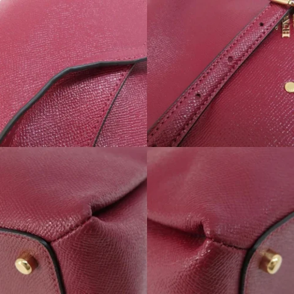 Coach Pre-owned Leather handbags Red Dames