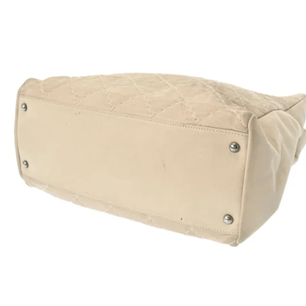 Chanel Vintage Pre-owned Leather totes Beige Dames