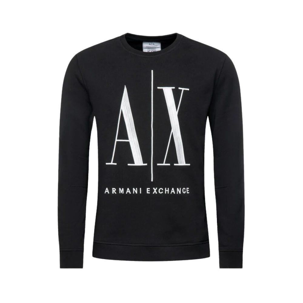 Armani Exchange Zwarte Sweaters voor Mannen Black Heren