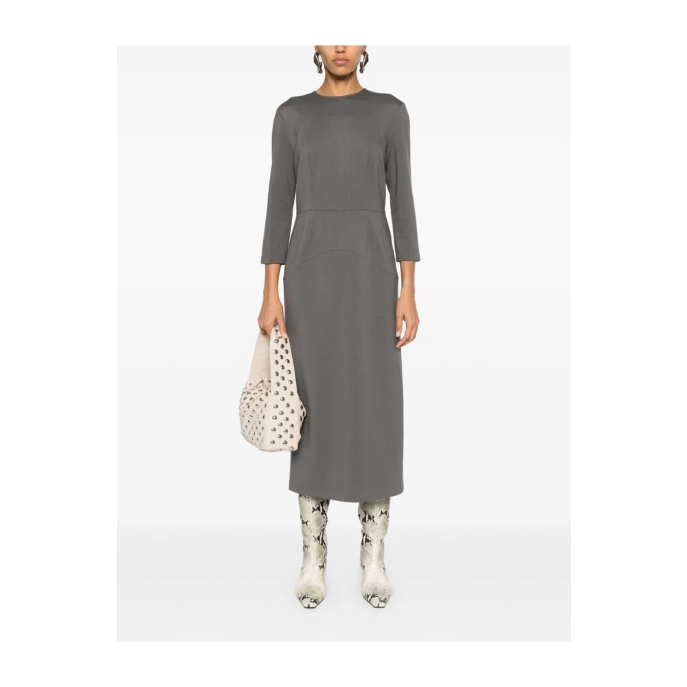 Fabiana Filippi Elegante Zwarte Jurk voor Vrouwen Gray Dames