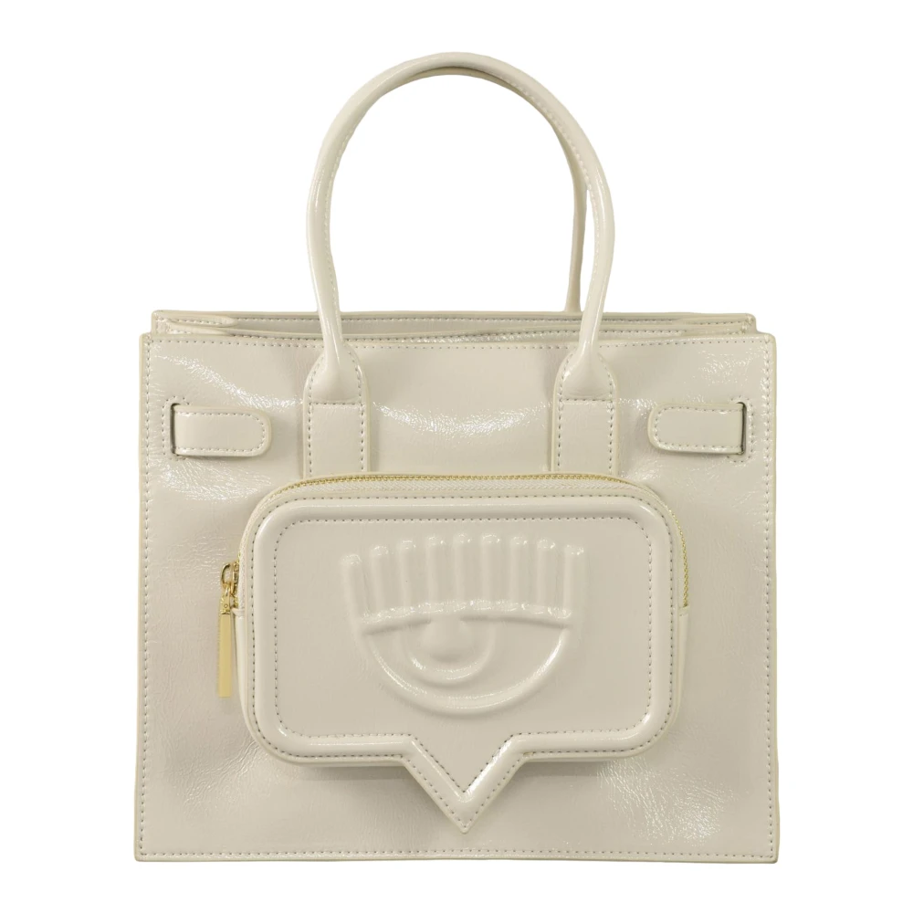 Chiara Ferragni Collection Stijlvolle Polyester Tas White Dames