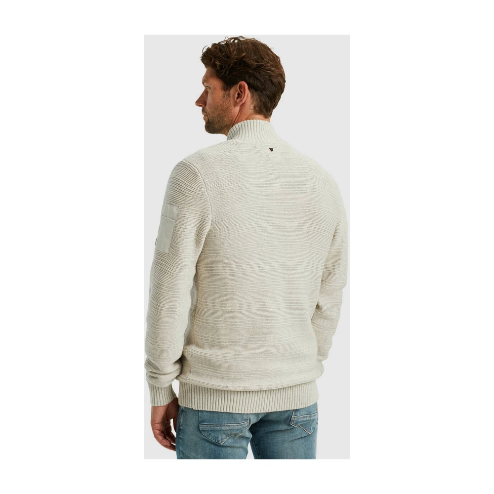 PME Legend Gebreide Katoenen Ritsjas Beige Heren