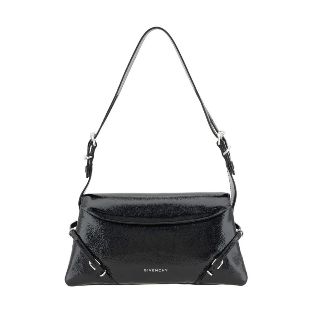 Givenchy Elegante leren schoudertas met magnetische flap Black Dames