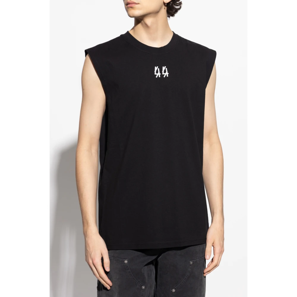 44 Label Group Mouwloos T-shirt Black Heren