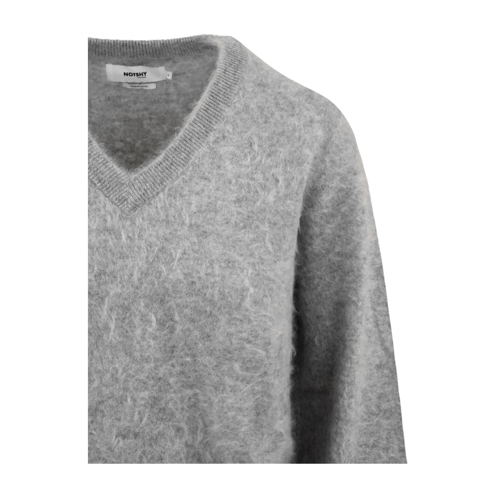 Notshy Grijze Sweater Benedicte 03 Model Gray Dames