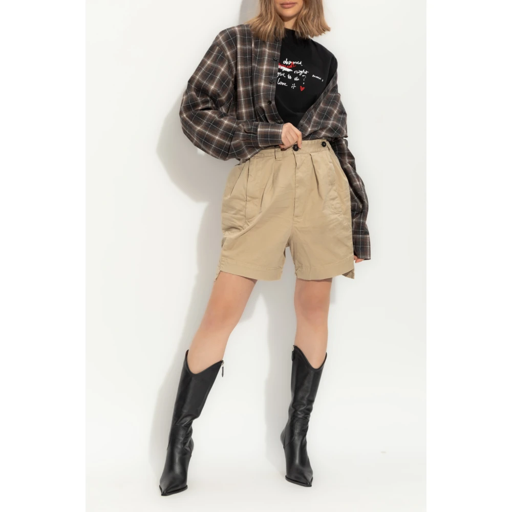 Dsquared2 Overhemd met ruitpatroon Brown Dames