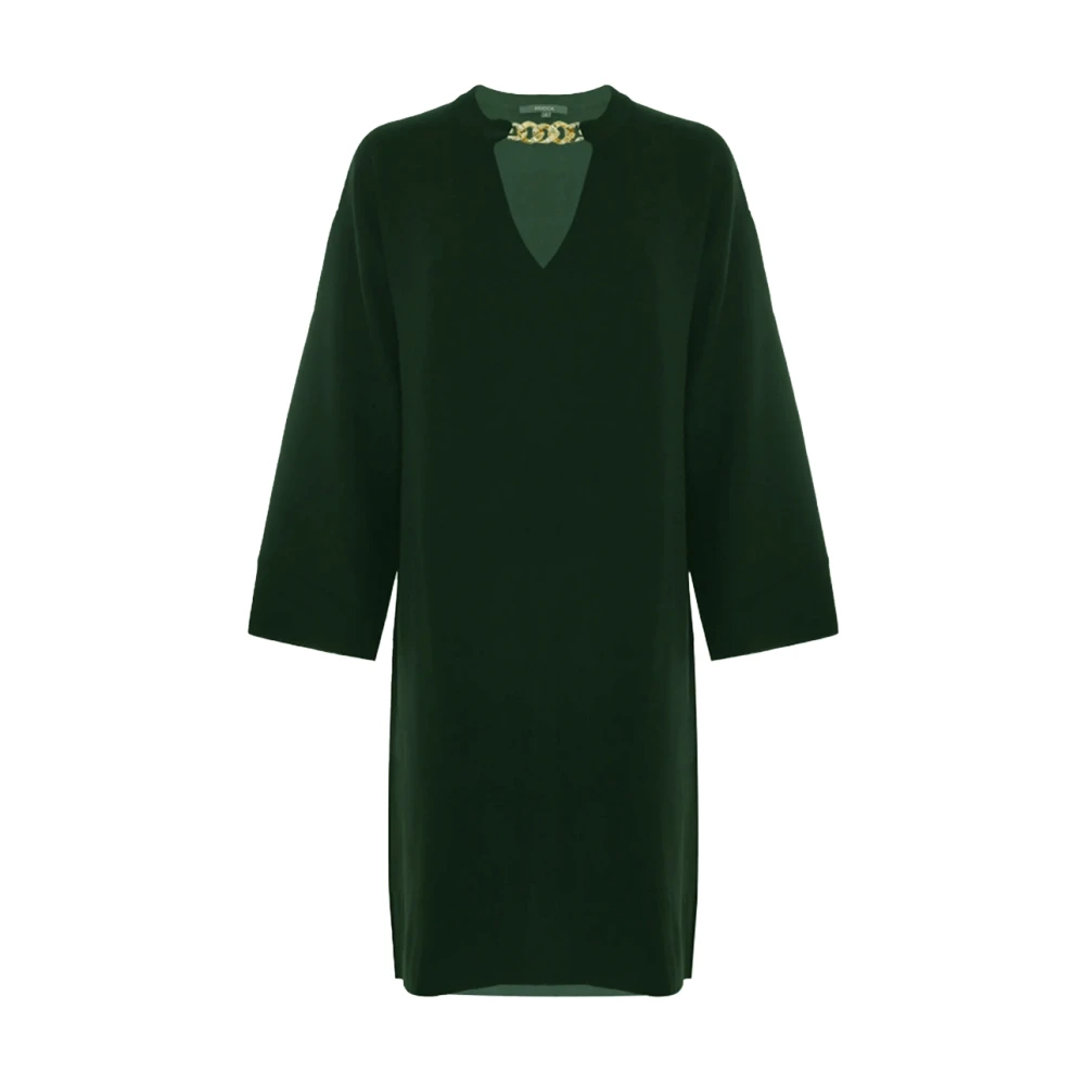 Kocca Polyester jurk met kettingdetail Green Dames