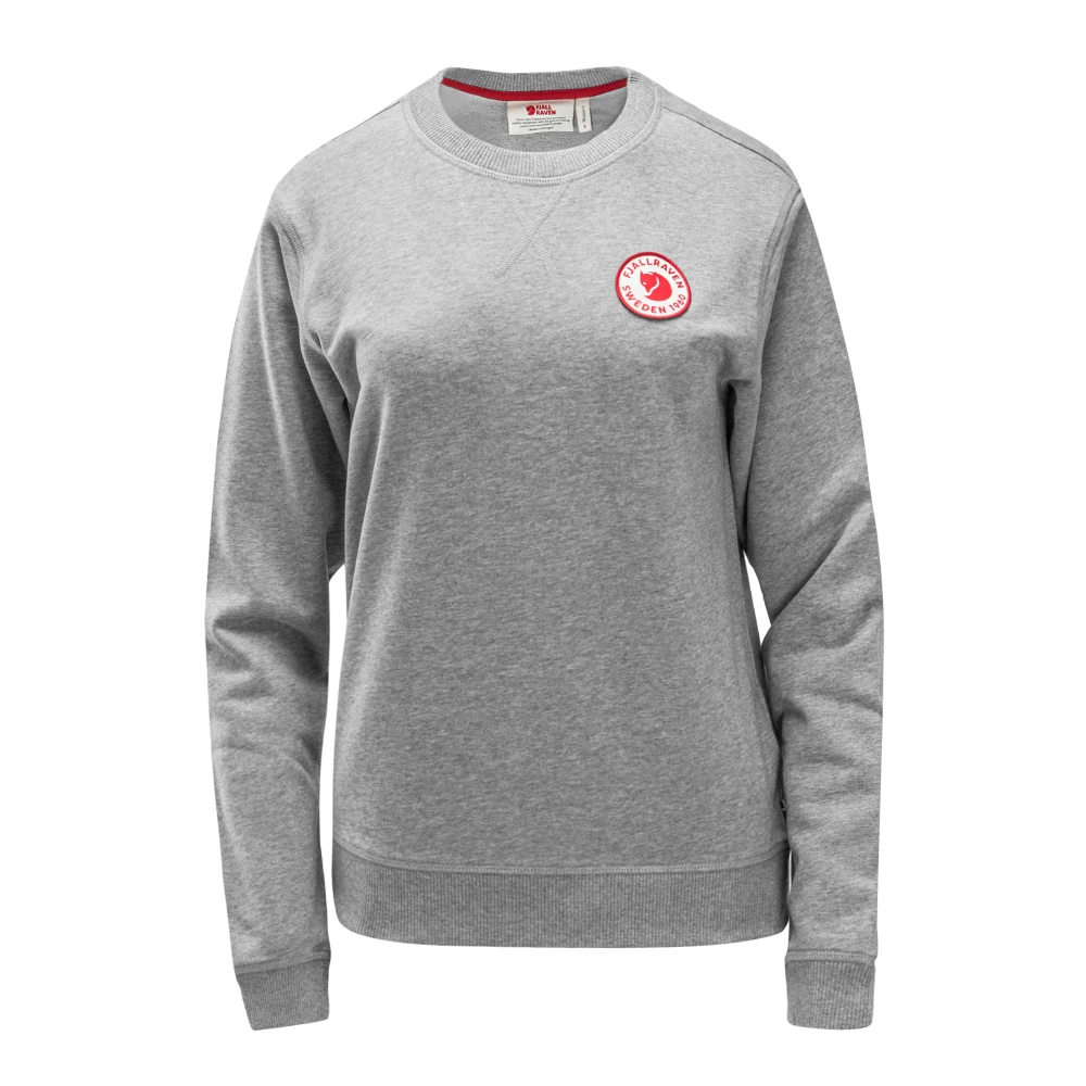 Fjällräven 1960 Logo Dames Sweatshirt Grijs Melange Gray Dames