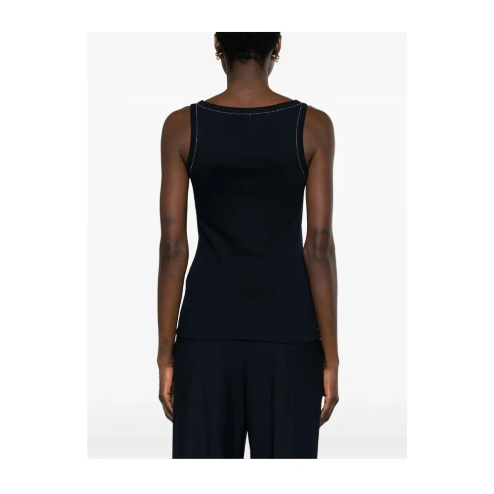 Fabiana Filippi Zwarte Topwear voor Vrouwen Ss24 Black Dames