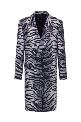 Grå Dubbelknäppt Trenchcoat
