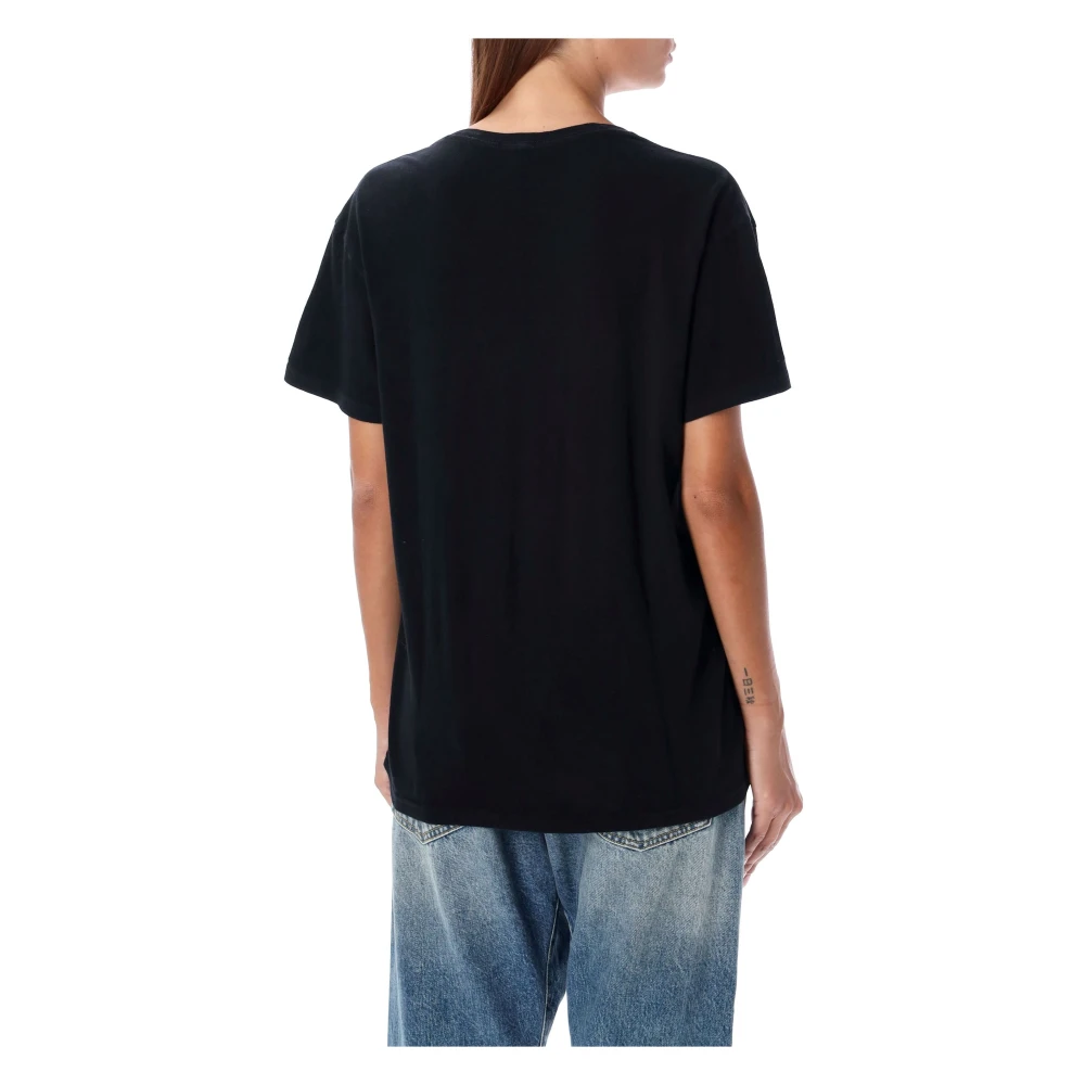 R13 Black Cat Graphic T-Shirt Black Dames