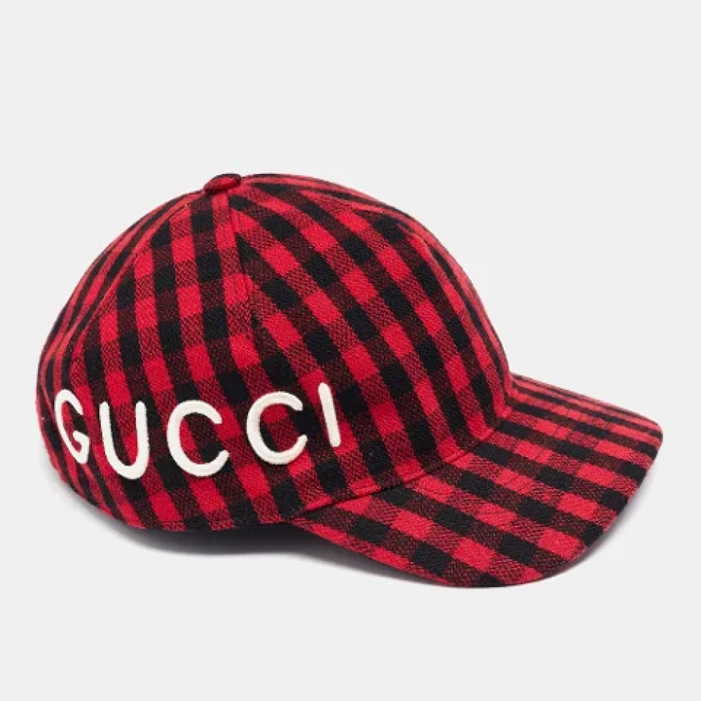 Gucci Vintage Pre-owned Wool hats Red Dames