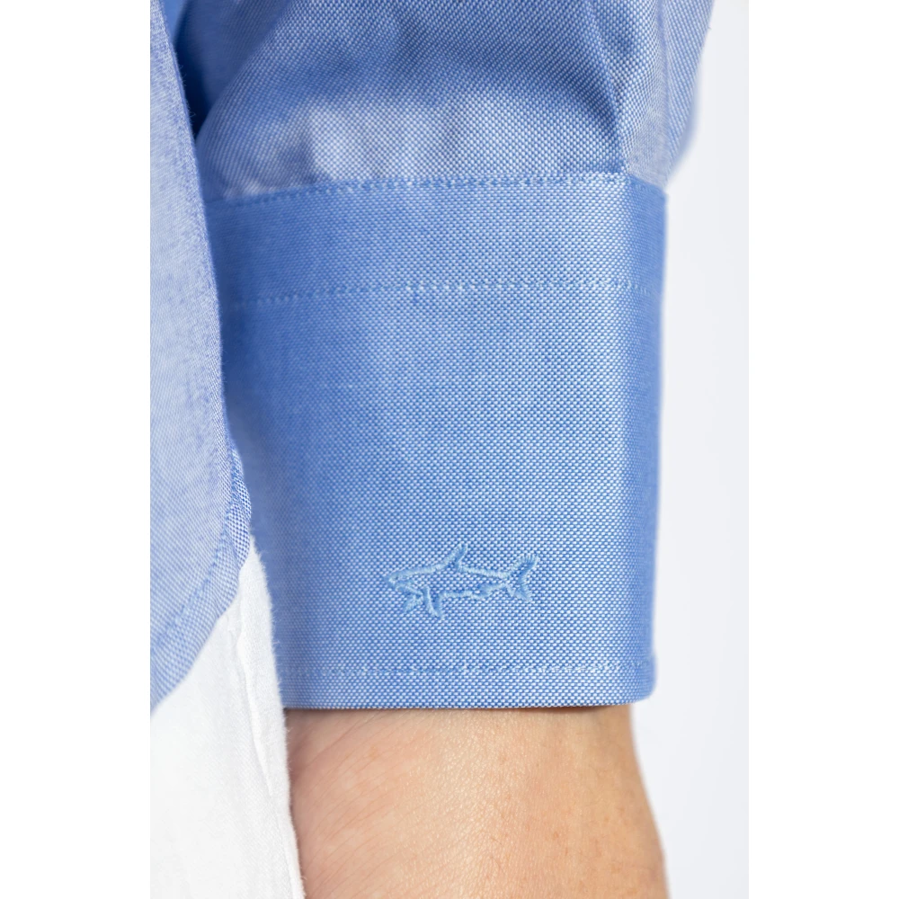 PAUL & SHARK Katoenen shirt met zak Blue Heren