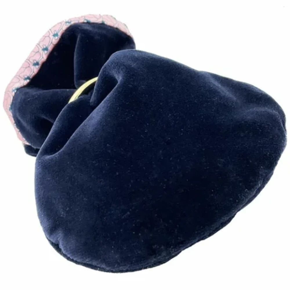 Bottega Veneta Vintage Pre-owned Fabric pouches Blue Dames