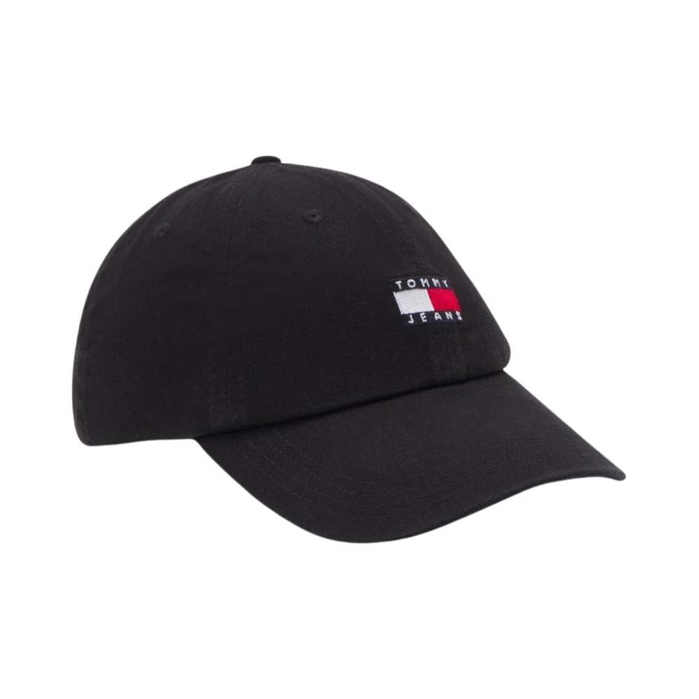 Tommy Jeans Zwarte Baseballpet Geborduurd Logo Black Unisex