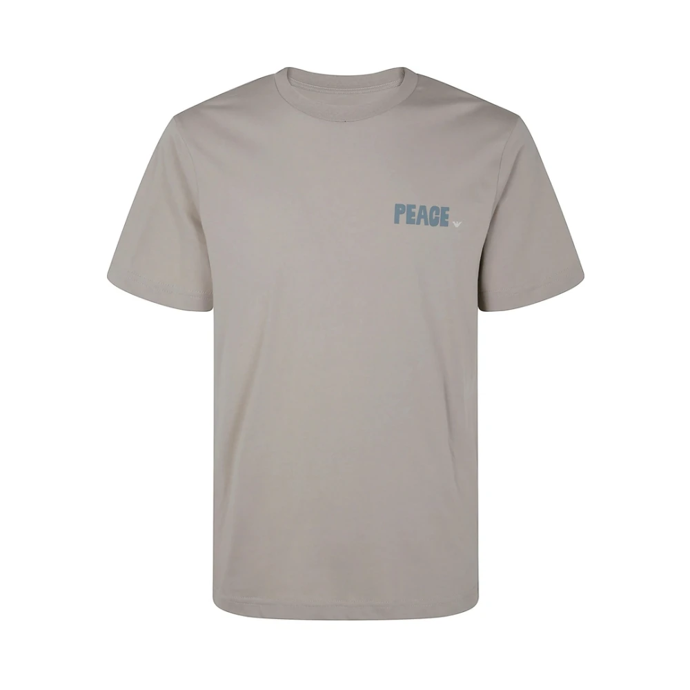 Emporio Armani Vredesembleem Crew Neck T-shirt Gray Heren
