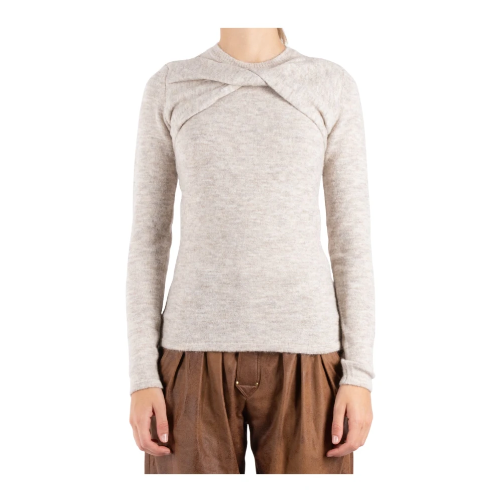 Isabel marant Beige Trui Met Ronde Hals Beige Dames