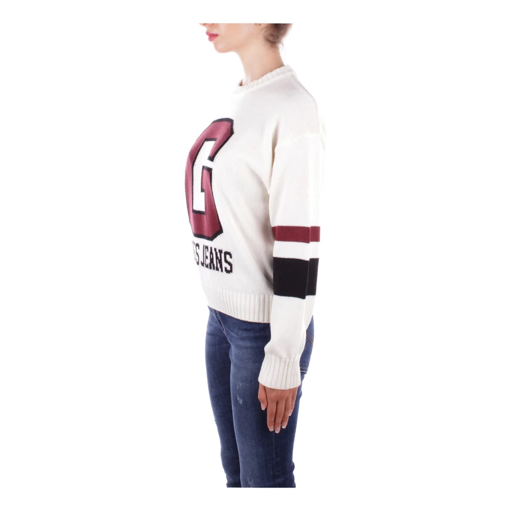 Guess Witte Logo Front Sweater White Dames
