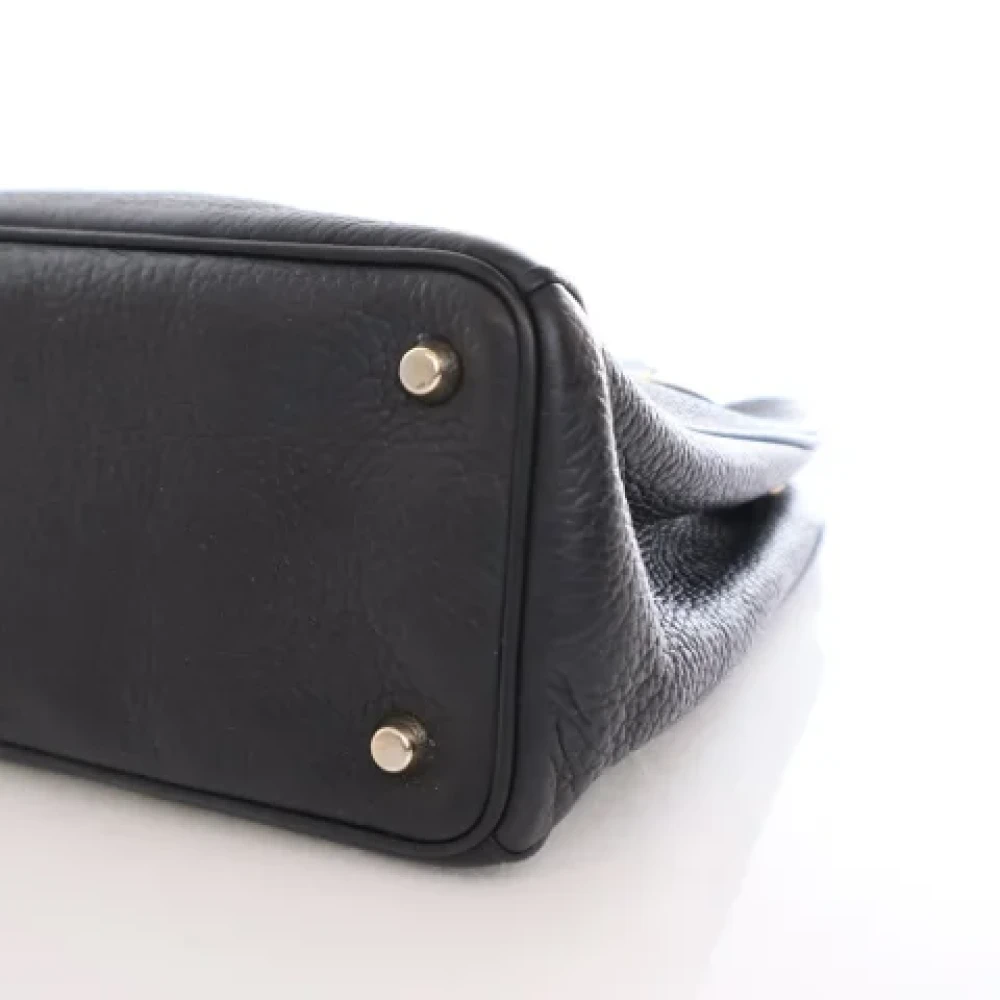 Dior Vintage Pre-owned Leather handbags Black Dames